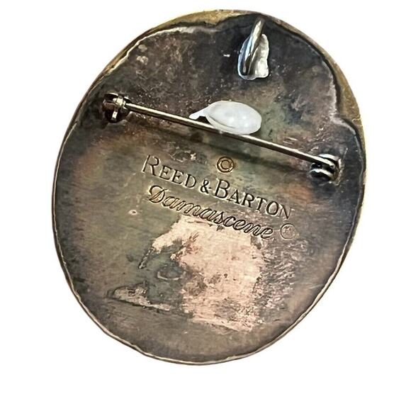 Egyptian Queen Nefertiti Pin and Pendant Reed and Barton Damascene - Picture 6 of 6